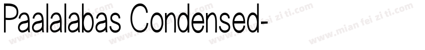 Paalalabas Condensed字体转换
